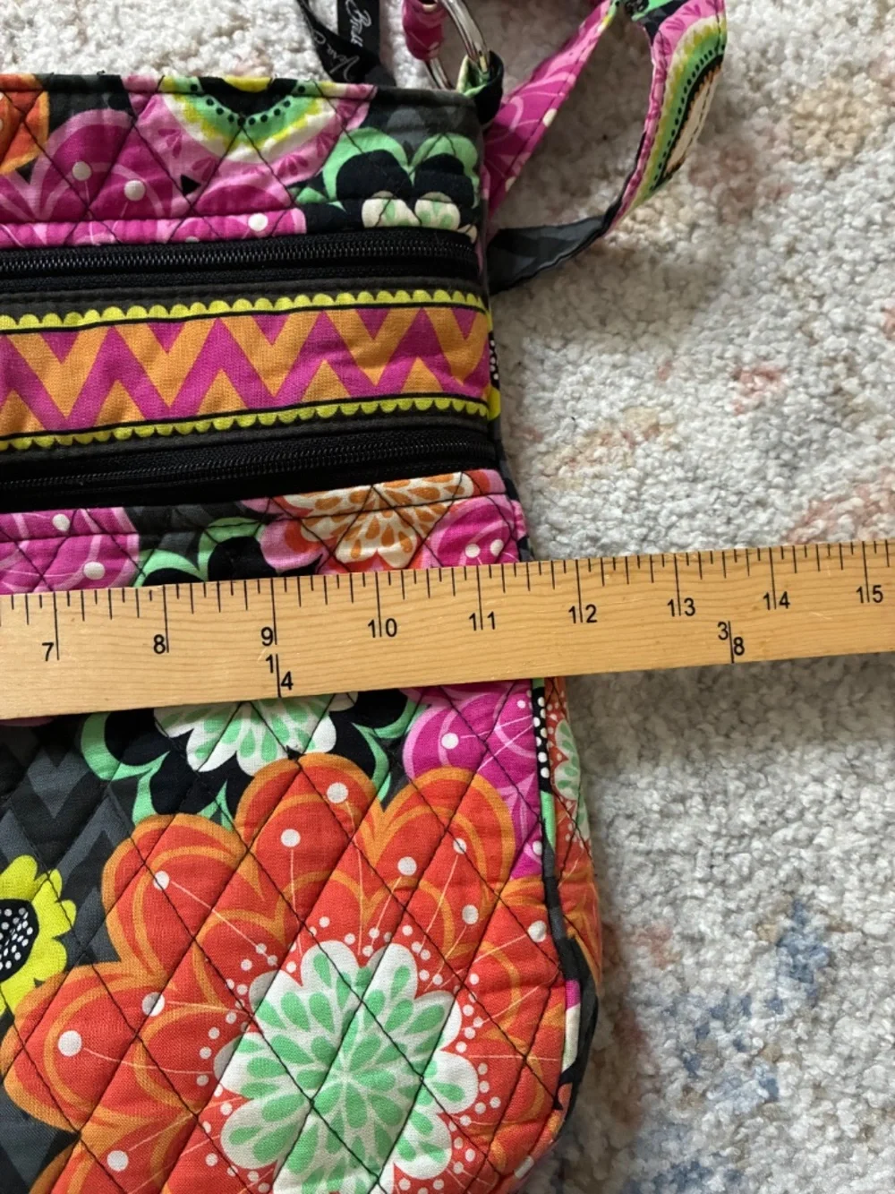 Vera Bradley Ziggy Zinnia Hipster Crossbody-Vibrant Summer Floral